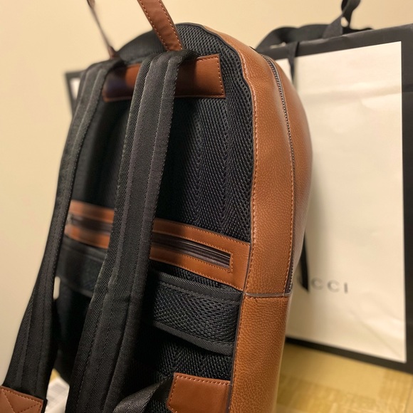 Zara Bags Zara Backpack Brown Leather Laptop Bag Poshmark